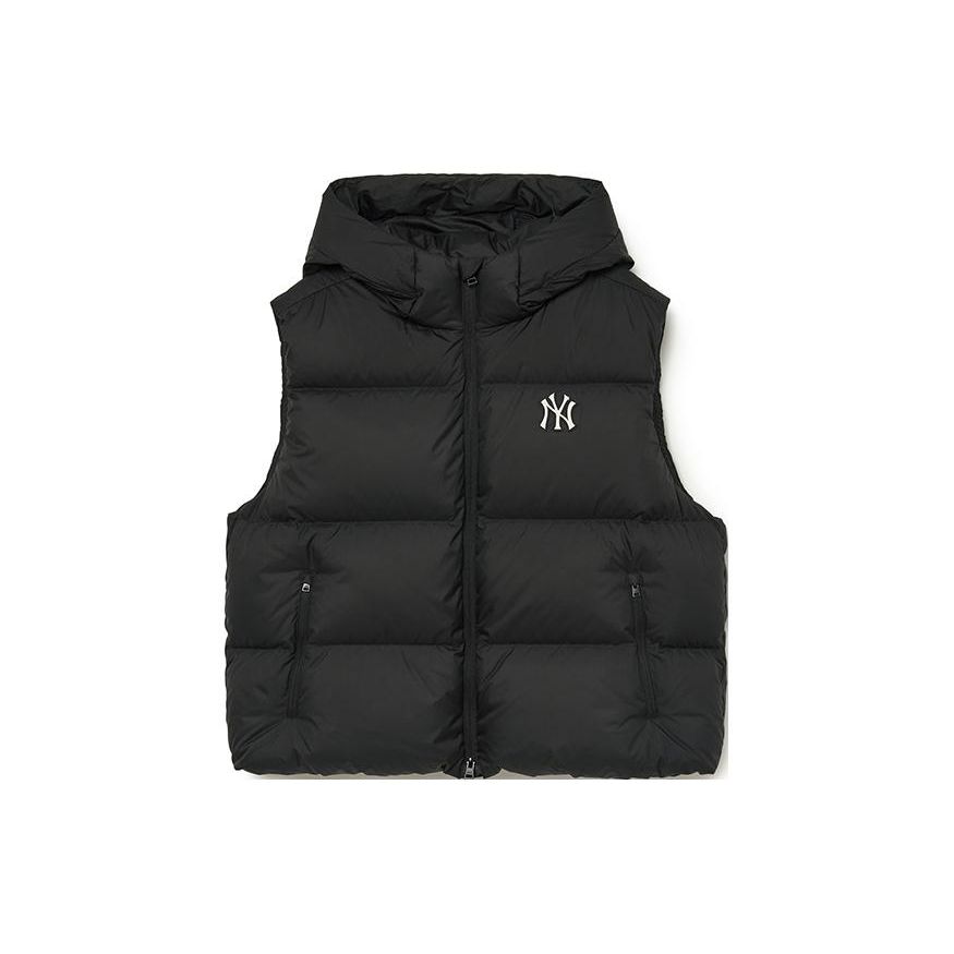 MLB New York Yankees Kapuzen-Freizeit-Reißverschluss-Daunenweste Unisex Weste Schwarz 3ADVB0436-50BKS L black