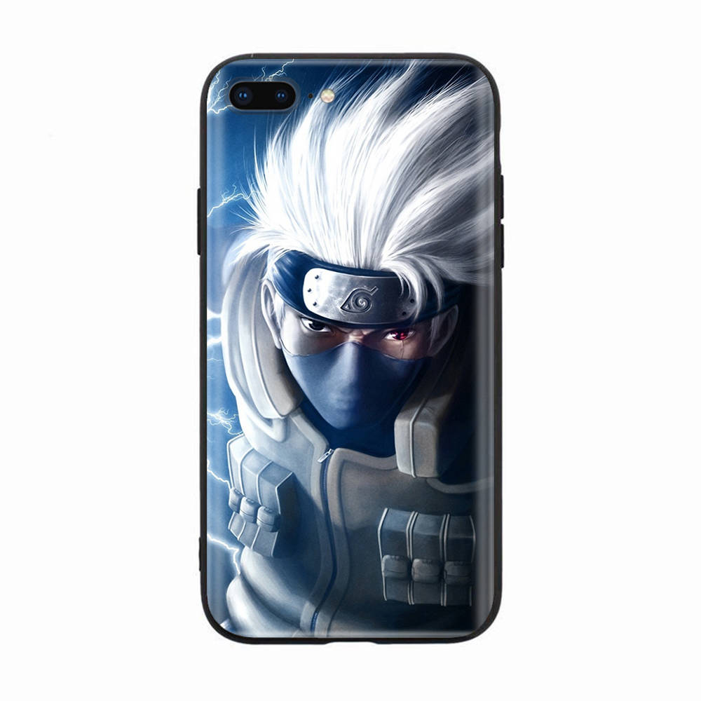 Black Case for Xiaomi Redmi 13C Note 9 iPhone XR 7 8 14 15 11 12 13 X XS Pro Max Samsung A25 S23 S24 FE Ultra Plus Naruto Kakashi