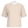 Shop Women Round Neck Mesh Span Golf ShorT Sleeve T shirT Beige Lb Wsh 20695
