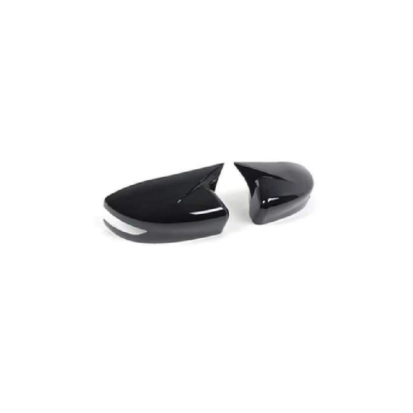 Glossy Black Ox Horn Rearview Mirror Lid Cover Trim For 2013- Nissan Sentra
