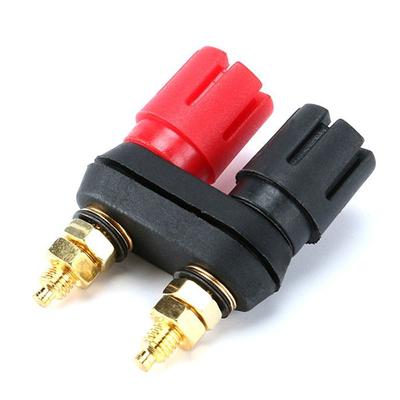 Audio Double Connection Connector Speaker Plug Jack Terminals Binding Post Double Row Plum Blossom Terminal