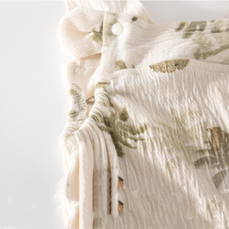 Baby Sleeveless Print Romper Summer Thin Suspender Infant Toddler Bodysuits Clothes Newborn Baby Unisex Triangle Crawl Suit 0-2Y