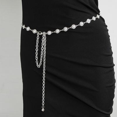 High-end Female Waist Chain for Women Fashion Rhinestone Women Waist Chain Exquisite Elegant Inlaid Exquisite Dress Waist Chain