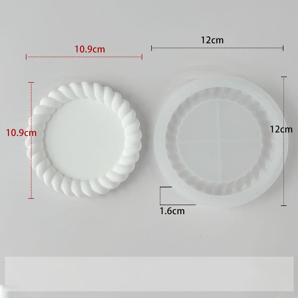 Bubble Storage Tray Silicone Mold DIY Resin Plaster Cement Gift Casting Mould Round Flower Cloud Heart Shape Coaster Home Decor