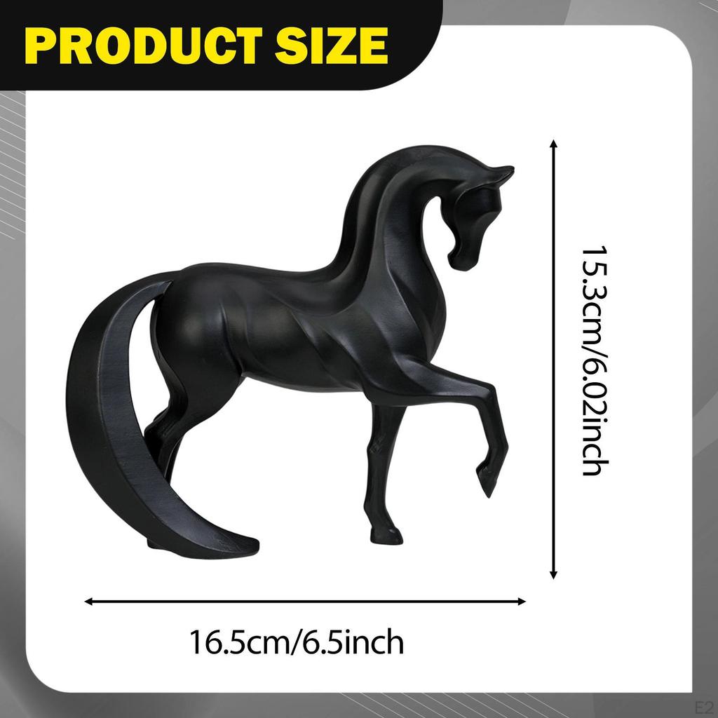 Carved Horse Statue, Animal Figurine, Modern Design, Office Decoration, Craft, Contemporary Art,
