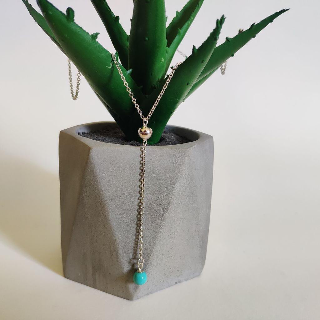 Colier din argint cu turcoaz, greutate produs 3,04 g (2146865)