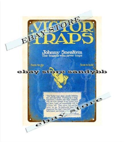 

decorative metal wall art Traps Trapping Oneida NY metal tin signAluminum 20x30cm（7.8x11.8inch）