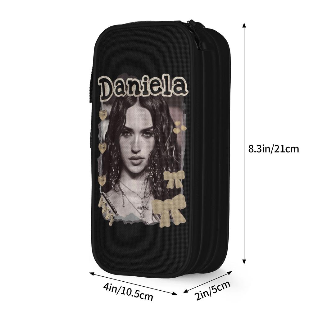 Daniela Katseyes Kpop Girl Group Pencil Cases Fashion Pen Pencil Bags Student Large Storage Students School Gift Pencilcases