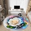 1pc Rose Music Chair Carpet for Office - Durable, Ideal for Chair Mats, Stylish & Functional Decorative Rug Yy260130026
