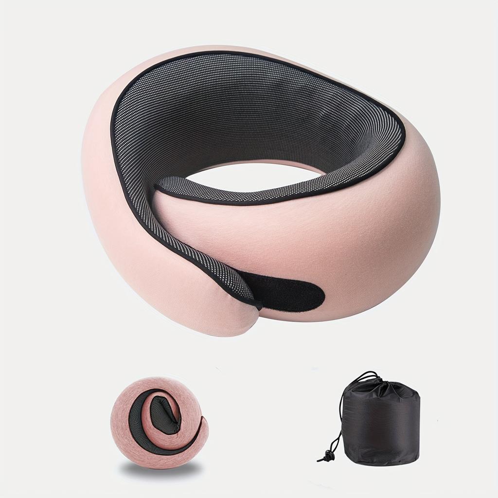U Shaped Memory Foam Neck Pillows Soft Portable Travel Pillow Massage Neck Pillow for Airplane Office Nap Car Home Use