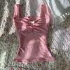 Y2K Harajuku Lace Bow Camisole - Spicy Girl Retro Summer Top