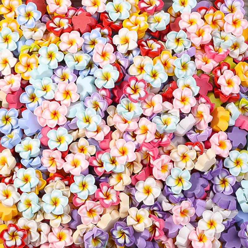 10Pcs Cartoon Simulation Flower Resin Series Jewelry Making Diy Accessories