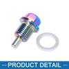 A ABSOPRO Magnetic Drain Plug M14x1.5 Sump Fan Drain Nut Bolt Screw with Gasket, Multicolor