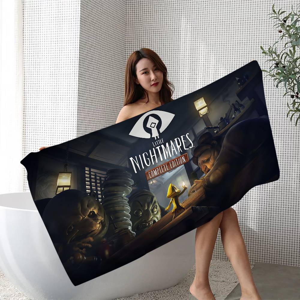 Game L-Little Anime N-Nightmares Beach Towel Colorful Bath for Girl Microfiber Quick Custom Sand Free Beach Yoga Spa Gym Pool