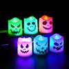 1 Set Halloween Led Ghost Pumpkin Candle Light Glowing Lamp Halloween Party Home Bar Decoration Haunted House Horror Props