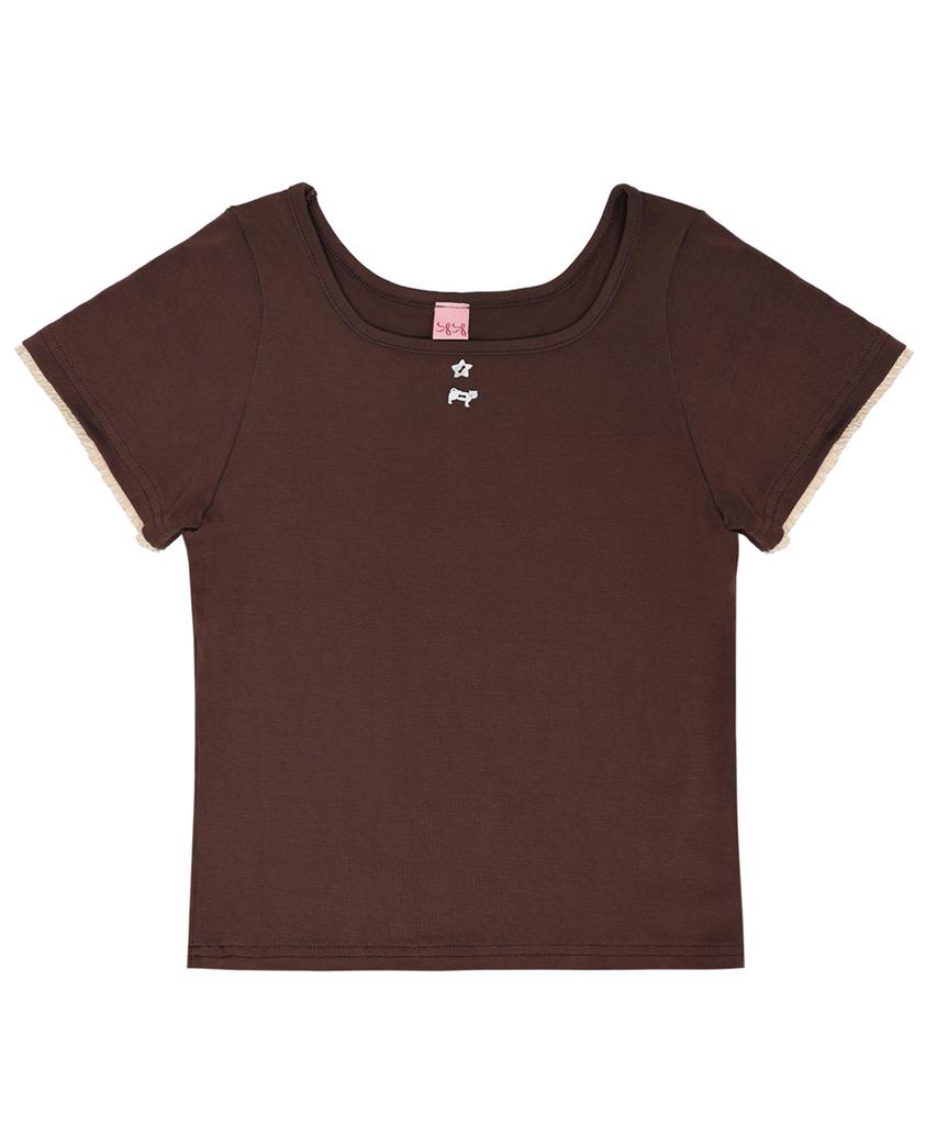 SIWL107 Kitten Crop Tee (Camel)