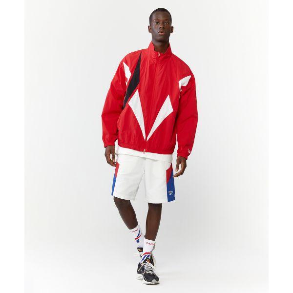 Reebok Vector Flash Spliced Outdoor Casual Zip-Up Windbreaker Women Outerwear Red REJU4EJ30R2