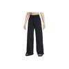 Sportswear Phoenix Plush Solid Logo High Waist Wide Leg Fleece Knit Sweatpants Women Bottoms Black FN3622-010