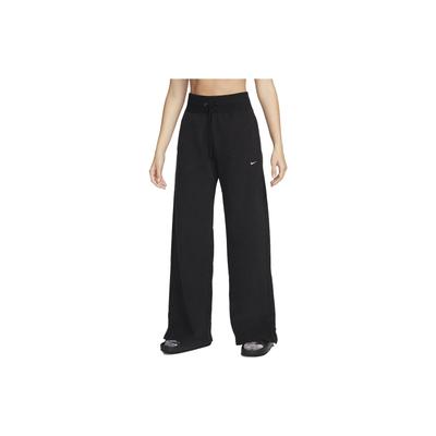 Sportswear Phoenix Plush Solid Logo High Waist Wide Leg Fleece Knit Sweatpants Women Bottoms Black FN3622-010