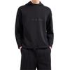 Emporio Armani FW24 Solid Color Letter Logo Embroidered Loose Fit Long Sleeve Hoodie Men Hoodies Black 6D1MA0-1JHSZ-0999