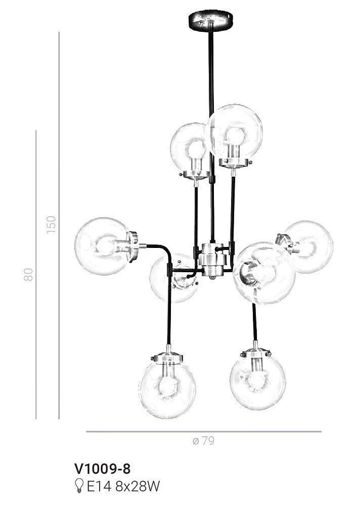 Lampa wisząca Odelia V1009-8 Italux