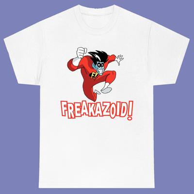 Freakazoid 90er Berühmter Cartoon Herren Weiß Größe S-3XL