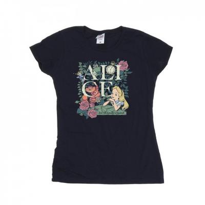 Womens/Ladies Alice In Wonderland Leafy Garden Cotton T-Shirt