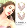 Nuovi orecchini a forma di cuore alla moda per le donne coreano elegante luce lusso amore orecchini pendenti moda semplice goccia gioielli regalo per ragazze