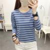 Cotton Striped Oversized Long Sleeve T Shirt For Women Autumn Casual Comfortable Wear
