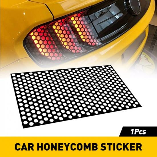 UK Accessories Light Rear Car Tail Black Cover Honeycomb Sticker Tail-lamp Decal