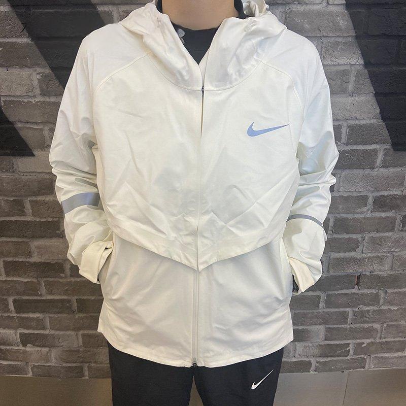Nike Aeroshell Solid Color Hooded Sports Jacket Women Jackets White CD0549-133