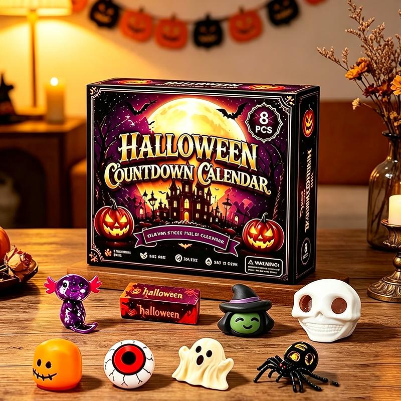 4/8Pcs Halloween Styles Squeeze Toy Slow Rising Stress Relief Sensory Fidget Decompression Toys Party Gifts