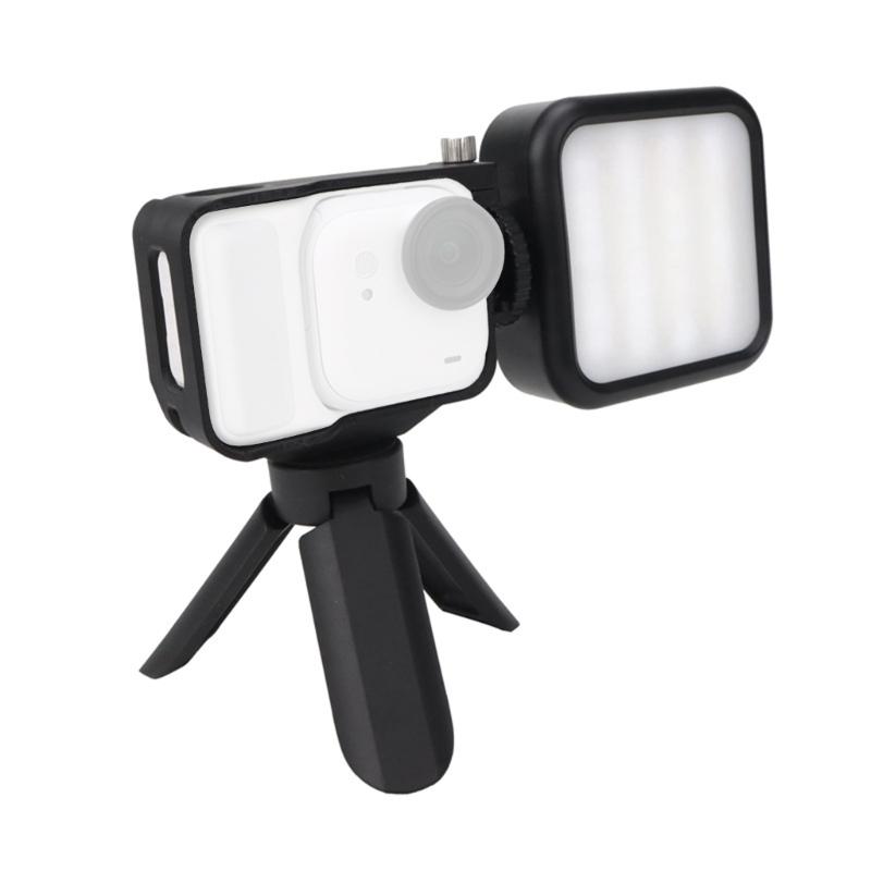 Lehká rozšiřitelná skořepina/kůže klece na fotoaparát proti poškrábání s paticí pro cold shoe a otvorem pro popruh pro bezpečné upevnění