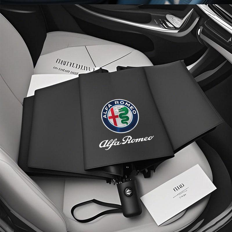 CZHHO1 Car Black Glue Fully Automatic Umbrella UV Resistant Folding For Alfa Romeo giulietta 159 mito giulia stelvio 147 Accessories
