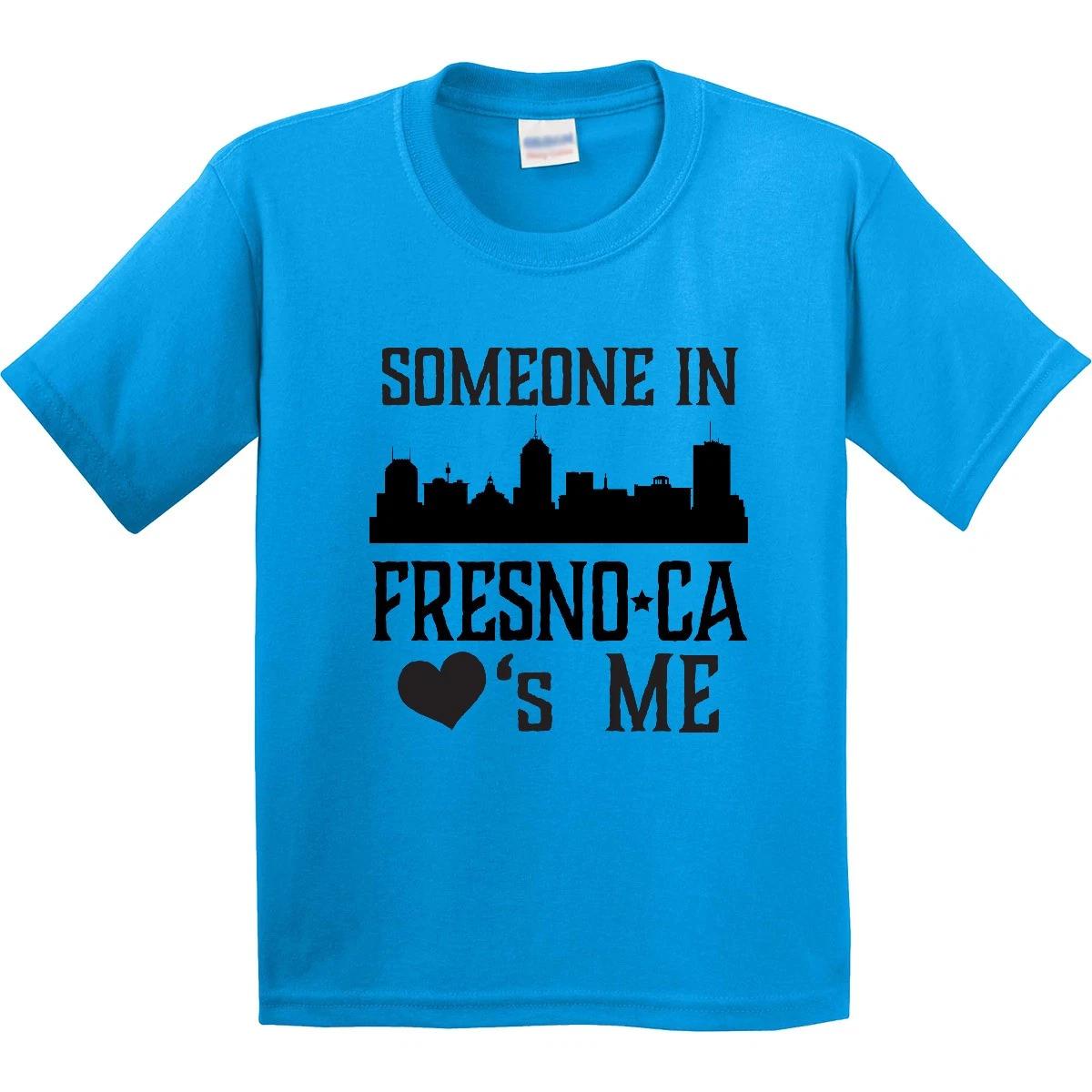 Inktastic Fresno California Someone Loves Me Skyline Youth T-Shirt Ca Clothing 100