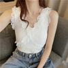 Summer New Sexy Lace Halter Vest Women Inside The Top V-neck Ice Silk Slimming Bottom Knitwear