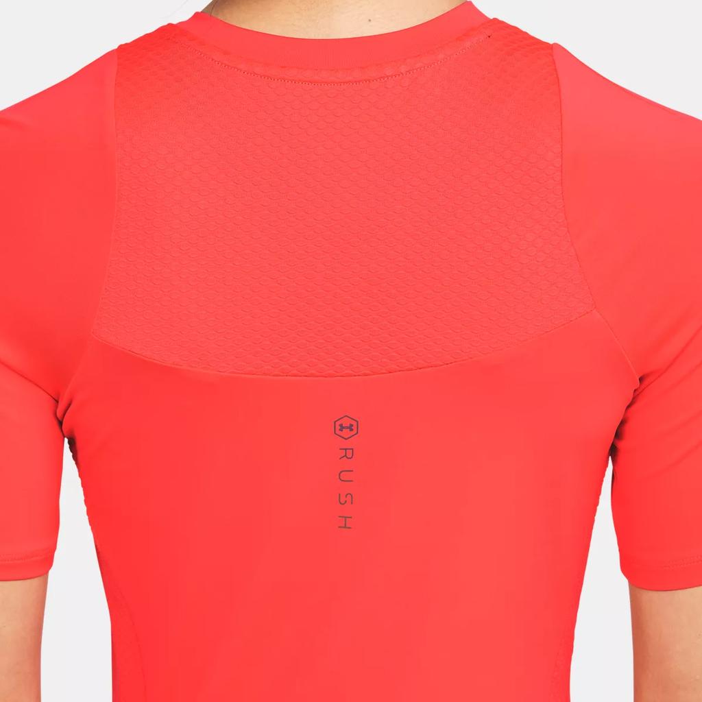 Under Armour Training Sports Patchwork Breathable Straight T-Shirt Women Tops Red 1355583-628