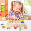 Șuruburi Piulițe Montessori Culoare Formă Jucărie din Lemn Abilități Motorii Fine Copii Placă cu Șuruburi Potrivire Dimensiuni Joc de Recunoaștere Educație Jucărie Senzorială