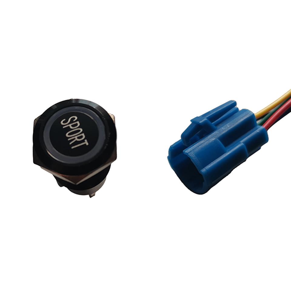 19Mm Metal Push Button Switch 1No1Nc Momentary Latching Ip67 E60 Car Start Ignition Push Button Switch With Led Light 12V 24V