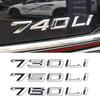 3D ABS Old Numbers Letters 730Li 740Li 745Li 750Li 760Li ABS Emblem for BMW 7 Series Car Trunk Nameplate Logo Sticker XM2