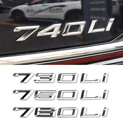 ABS 3D Vieux Chiffres Lettres 730Li 740Li 745Li 750Li 760Li Emblème ABS pour Coffre de Voiture BMW Série 7 Plaque Nominale Logo Autocollant tw2
