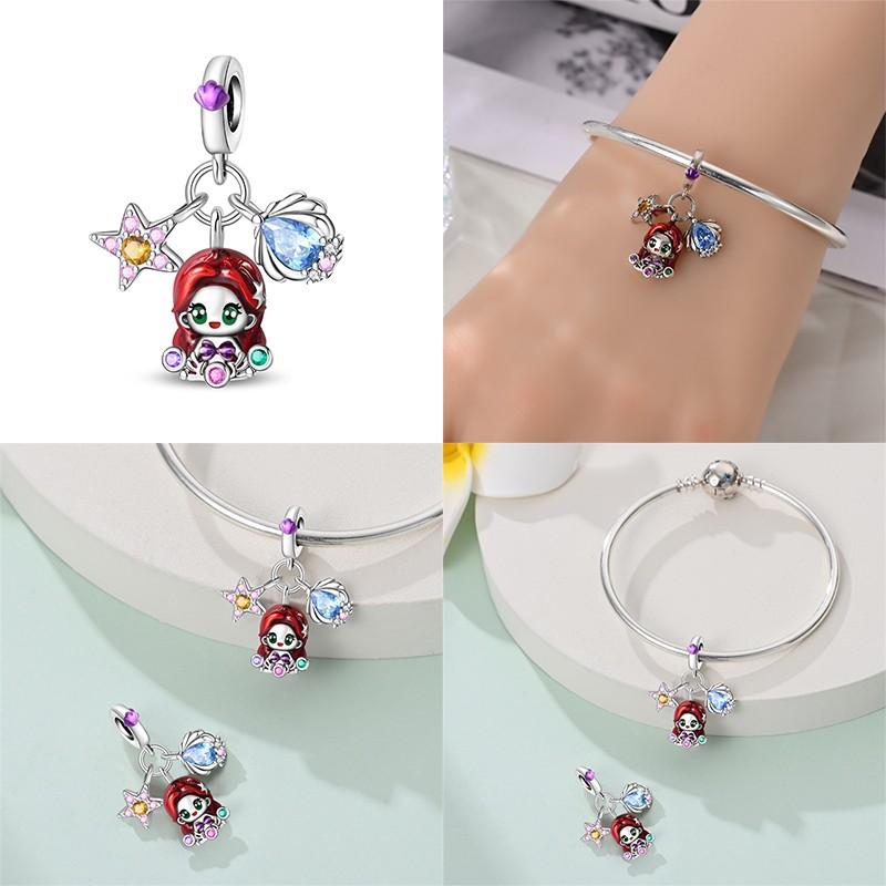 New 925 Silver Pumpkin Car Princess & Cactus Charms Fit 925 Bracelet Jewelry Making For Women Gift