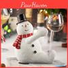 Creative Nordic Christmas Snowman And Bear Resin Wine Rack Decoration For Living Room And Dining Table Resin)