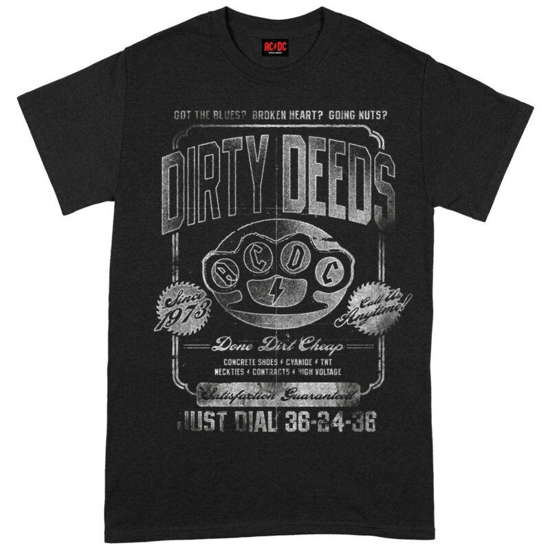 AC/DC T-Shirt Uomo, Modello High Voltage, Nero, Taglie S E XL, Licenza Ufficiale