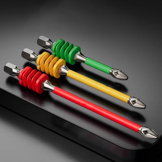 1/3Pcs Magnetic Bit Set with Spring Impact-Resistant Hexagonal Electric Screwdriver