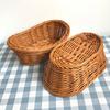 Imitation Rattan Woven Bread Basket Wicker Fruit Baskets for Food Serving Display Vegetables Home Kitchen Restaurant