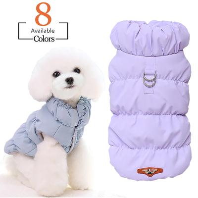 D Halkalı Dolgulu Yavru Kedi Kıyafetleri Küçük Köpekler İçin Kış Sıcak Köpek Ceketi Chihuahua Yelek Fransız Bulldog Mont Yorkie Kıyafetleri