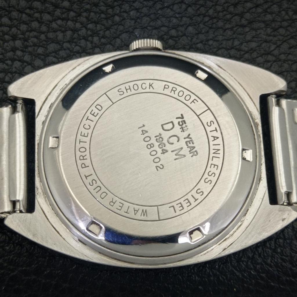 HMT HAND-WINDING VINTAGE INDIAN MENS ROMAN FIGURE BLACK DIAL WATCH A702848-1