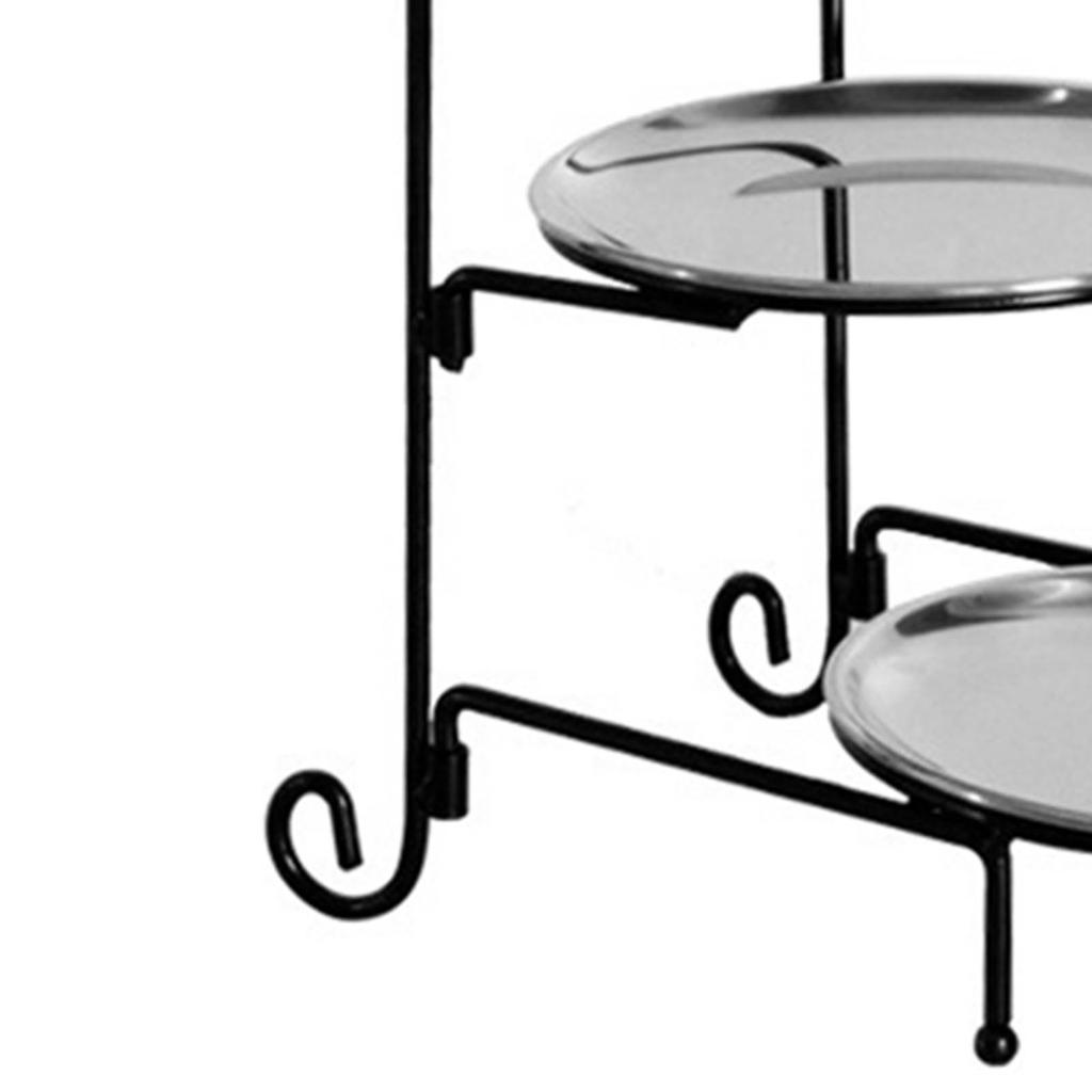 Three Layer Fruit Basket Stainless Steel Fruit Basket Modern Multi Layer Fruit Snack Storage Basket Silvery
