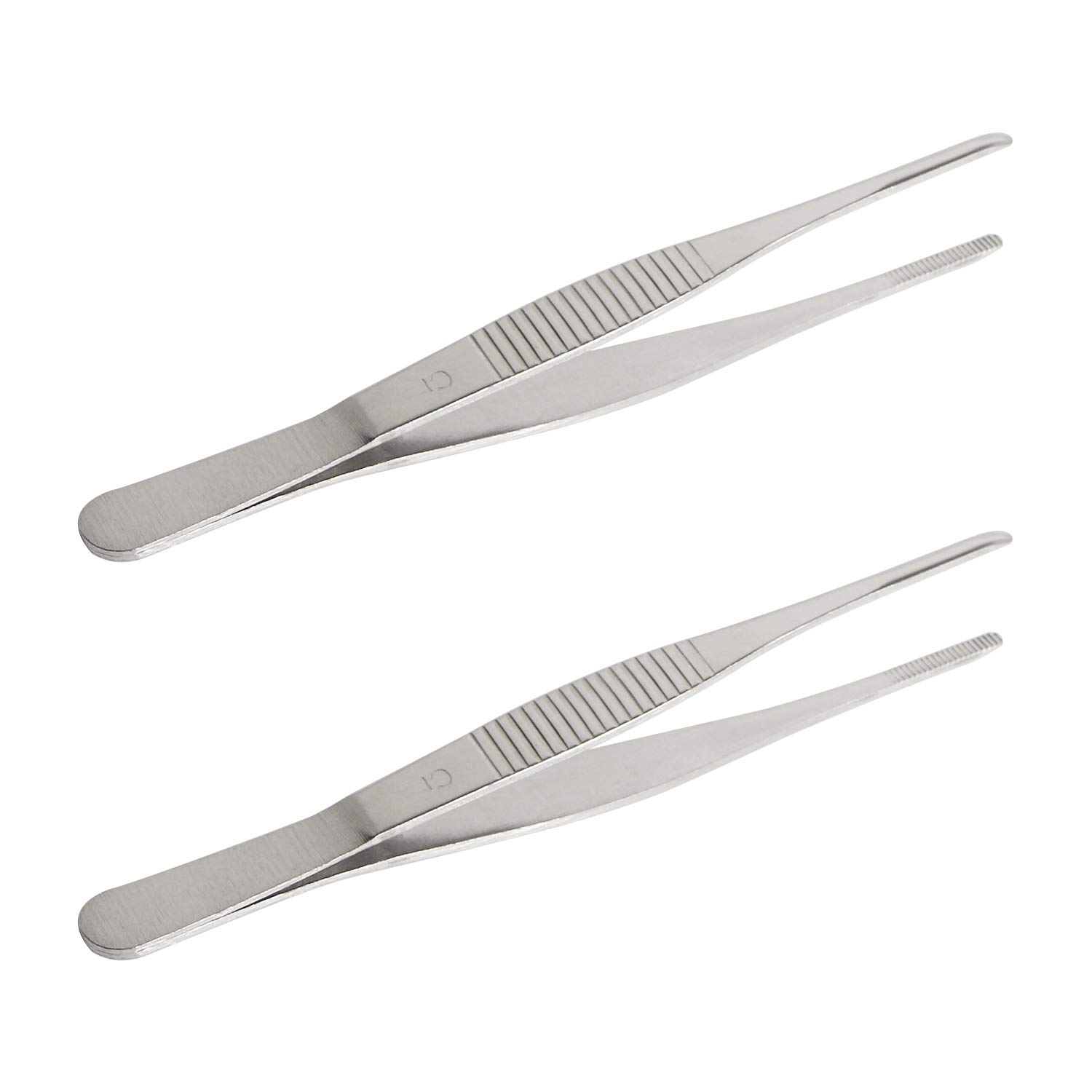 

Stainless Steel Straight Blunt Tweezers with Precision Horizontal Serrated for and Other Auxiliary 2 Pieces Aoje-Link Tips, Repairs, BBQs, Tools,
